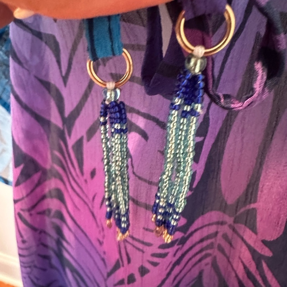 BLUE RODBEATTIE WOMENS COVERUP SZ SMALL PURPLE and BLUE - Picture 6 of 10
